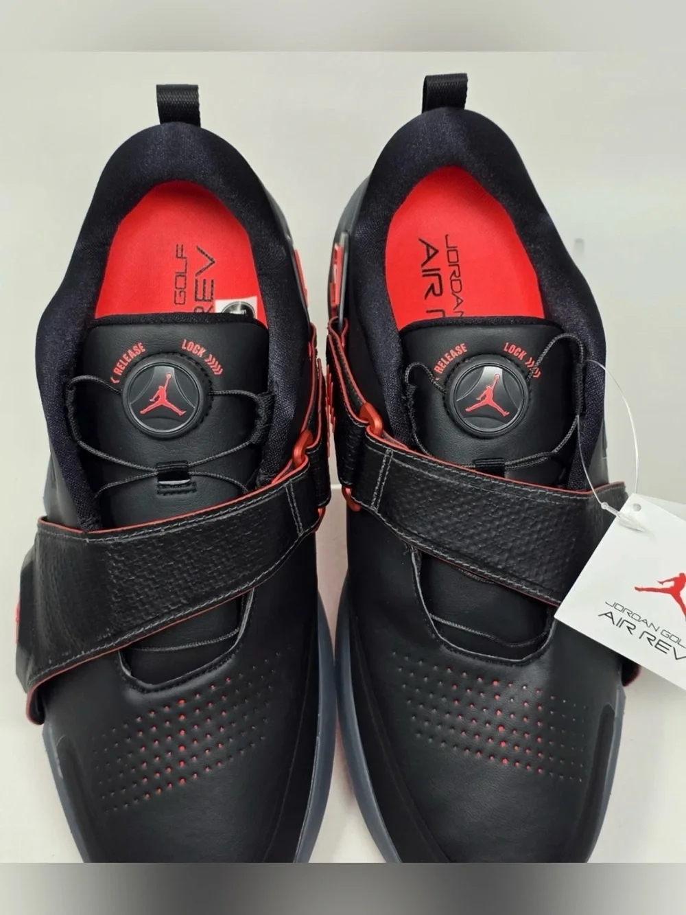 Nike Air Jordan Rev Infrared Golf Shoes Cleats Black FV6338-001 Men’s 8.5 NWT 🔥